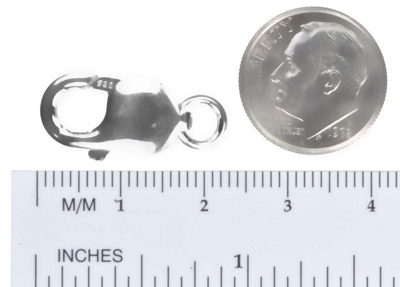 uGems Sterling Silver Lobster Clasp Very Extra Large 9x18mm (1) - Image 3